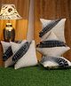 Hosta Homes  Velvet Quilted Side Frill Pattern Cushion Covers Pack of 5  Cream Grey
