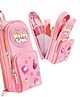 Bunie Hangable Triple Layer Canvas Pencil Case - Pink