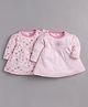 BABY GO Pack Of 2 Full Sleeves Coral  Printed Dresses - Pink