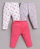 BABY GO Pack Of 3 Floral  Printed Pajamas - Fushia