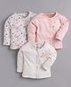 BABY GO Pack Of 3 Full Sleeves  Floral  Printed Jhablas - Peach