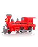 Aditi Toys Pull Back Steam Train Engine, with LED Toy for Kids, Plastic String Pull Back Train Non-Toxic and Safe for Little Kids - Red