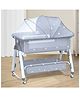 BabyTeddy Patented 10 in 1 Portable Baby Crib Baby Cot Cradle Bassinet Bedside Sleeper Swing Tilt Bed with Mosquito net and Mattress (Star Grey)