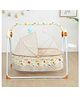 BabyTeddy Premium Automatic Electric Baby Swing Cradle with multipurpose tray Adjustable Swing Speed, Soothing Music | Baby Rocker with Mosquito Net, Safety Belt & Removable Toys Swing for Baby with WhisperQuiet technology
