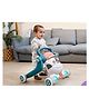 BabyTeddy Patented 5 in 1 Baby Activity Walker Push Walker Scooter Bike Anti-o Shaped Leg Anti-Fall Music Box Baby Walker (Blue-Orange)