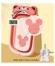 BabyTeddy Patented New Improved 2023 Model Large Baby Bath Tub Collapsible, Anti Skid with Bath Cushion and Thermometer (Temperature Indicator,  Pink)