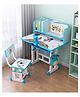 BabyTeddy Patented Multi-Functional Kids Study Table Chair Set with Adjustable Height, Posture Improvement Tool, Books Shelf, Drawer, Bag Holder, Astronaut Desk lamp (Astronaut)