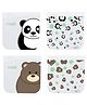 Melii Reusable Eva Animal Snack Bags - 4 pack Multicolor