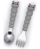 Melii Spoon & Fork with Case Grey