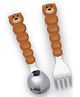 Melii Spoon & Fork with Case Brown