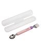 Melii Spork On the Go With Case Pink & purple