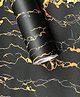 Jaamso Royals Black with Yellow Marbel Design Self Adhesive Wallpaper (60 CM X 200 CM)