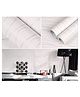 Jaamso Royals White Design Removable Peel and Stick, Self Adhesive Wallpaper (200 cm *45 cm)