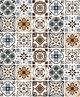 Jaamso Royals Multicolour Tiles Design Oil Proof Rust Proof Kitchen Wallpaper (200 cm X 60 cm)