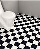 Jaamso Royals Black and White Checker Contact Paper for Floor Wallpaper