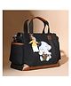 Muffa Baby Elephant Printed Diaper Bag Black
