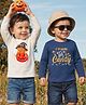 Babyoye 100% Cotton Knit Full Sleeves T-Shirts With Eco Jiva Finish Halloween Theme Printed Pack of 2 - White & Navy Blue