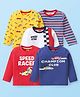 Babyhug Cotton Knit Full Sleeves T-Shirt with Car & Text Print Pack of 5 - Multicolor