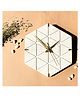 Homearte India  Marble Hexagon Wall Clock - White