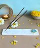 Homearte India Marble with Agate Incense Stick Holder - Green