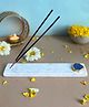 Homearte India Marble with Agate Incense Stick Holder - Blue