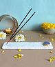 Homearte India Marble with Agate Incense Stick Holder - Purple