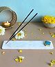 Homearte India Marble with Agate Incense Stick Holder - Turquoise Blue