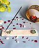 Homearte India Marble Incense Stick Holder With Agate Ik Onkar - Green