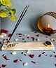 Homearte India Marble Incense Stick Holder With Agate Ik Onkar - Blue