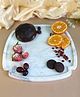 Homearte India 12 Inches Cross Shape Marble Platter - White