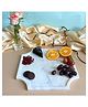 Homearte India 12 Inches Octagon Shape Marble Platter - White