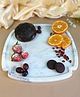 Homearte India 8 Inches Cross Shape Marble Platter - White