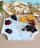 Homearte India 8 Inches Octagon Shape Marble Platter - White