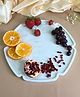 Homearte India 10 Inches Hexagon Shape Marble Platter - White