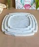 Homearte India White Cross Shape Marble Platter - Set Of 3
