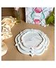 Homearte India White Floral Shape Marble Platter - Set Of 3