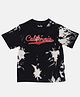 SpyBy Half Sleeves Text Printed Tee - Black