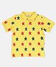 SpyBy Half Sleeves Stars Printed Polo Tee - Yellow