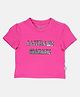 SpyBy Half Sleeves Text Printed Tee - Fusia Pink