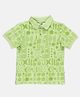 SpyBy Half Sleeves Abstract  Printed Tee - Green