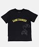 SpyBy Half Sleeves Text Printed Tee - Black