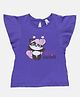 SpyBy Half Sleeves Animal Printed Top -  Purple