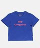 SpyBy Half Sleeves Text Printed  Tee - Royal Blue