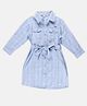 SpyBy Full Sleeves Checked Dress - Sky Blue