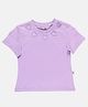 SpyBy Half Sleeves Heart Detailed  Top -  Lavender