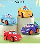 Domenico Mini Cartoon Transformer Pull Back Convertible From Car to Robot - Colour May Vary, Pack Of 2