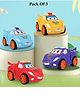 Domenico Mini Cartoon Transformer Pull Back Convertible From Car to Robot - Colour May Vary, Pack Of 3