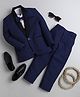Jeet Ethnics Full Sleeves Self Designed 4 Piece Coordinating Party Suit - Navy Blue