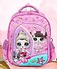 NOVEX SNUG-ON Meow Printed Kids School Bag For Girls/Kids Backpack - (Pink, 12 Inch)
