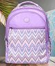 Novex 19 Inch SNUG-ON Zig Zagar Printed School Bag For Boys & Girls With Stationery Pouch & Rain Cover/Backpack - Purple